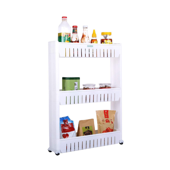 Carrito Organizador Con Ruedas y 3 Estantes