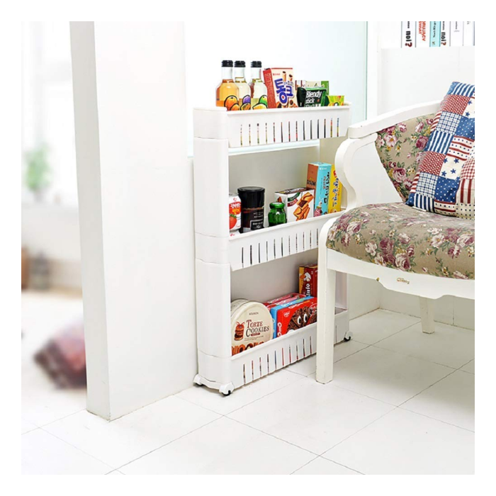 Carrito Organizador Con Ruedas y 3 Estantes