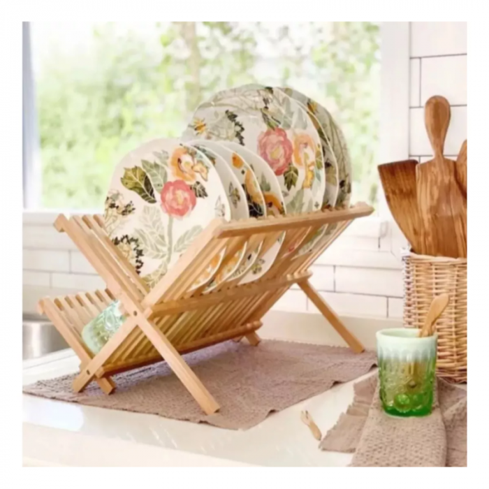 Secaplatos de Bambu Plegable