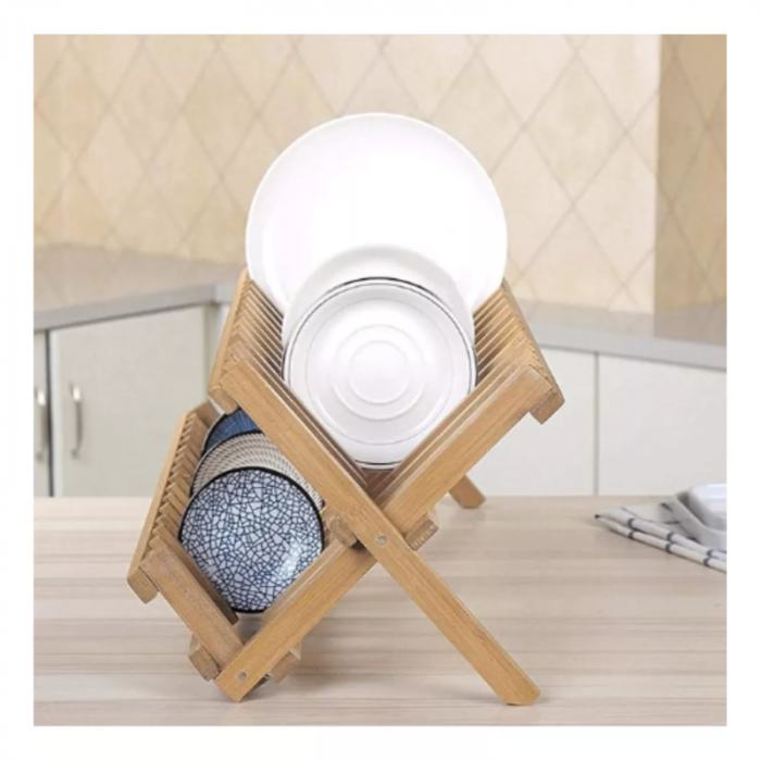 Secaplatos de Bambu Plegable