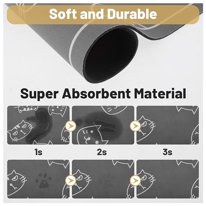 Alfombra Absorbente De Diatomita Para Mascotas